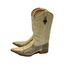 Load image into Gallery viewer, 2000’S BOTAS PLAYA DE PLATA PYTHON PATTERNED LEATHER COWBOY BOOTS 10
