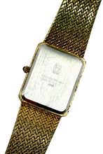 Cargar imagen en el visor de la galería, 1970’S JULES JURGENSON DIAMOND BLACK FACE GOLD PLATED WRISTWATCH
