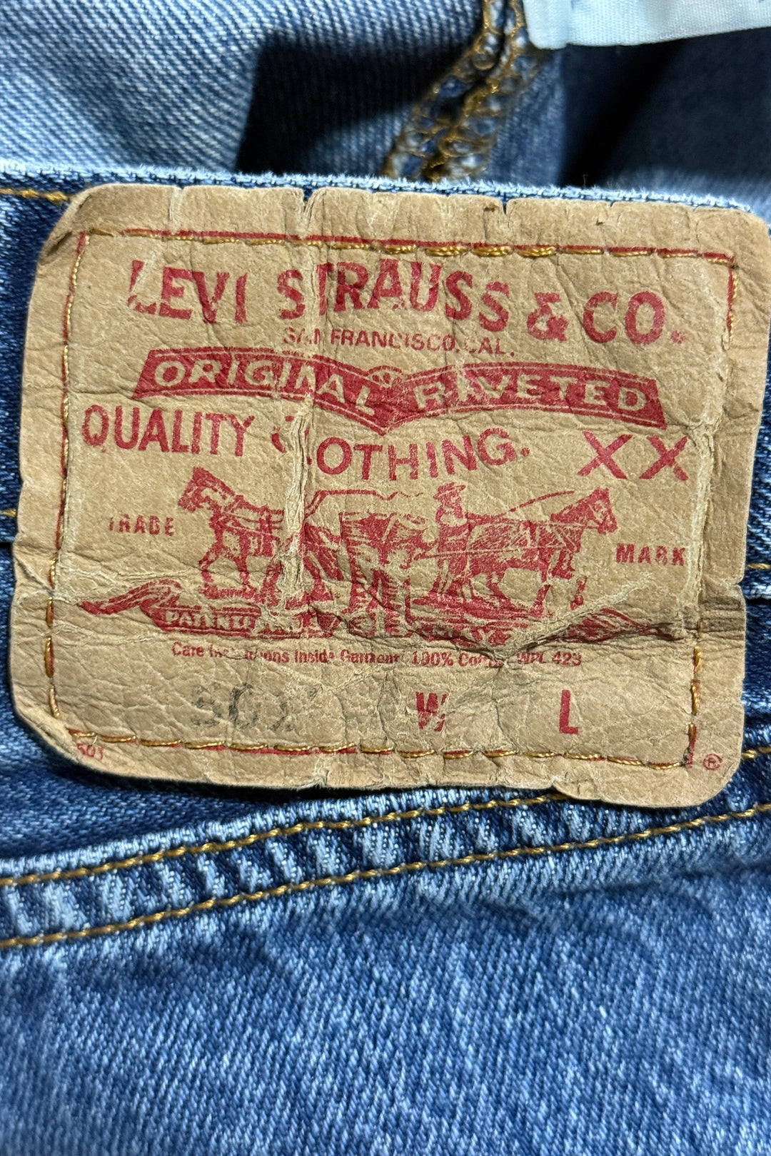 1990’S LEVI’S 501 PERFECT LIGHT WASH DENIM JEANS 32 X 30