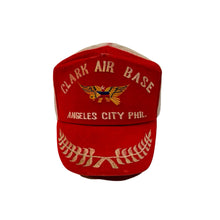 Cargar imagen en el visor de la galería, 1970’S HANDMADE CLARK AIR FORCE BASE PHILIPPINES VELOUR &amp; MESH TRUCKER HAT
