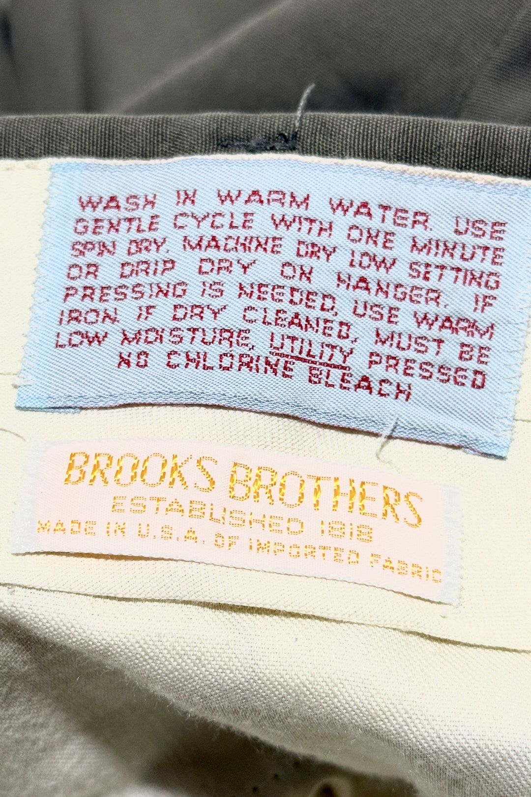 1970’S BROOKS BROTHERS MADE IN USA HIGH WAISTED PLEATED TROUSER PANTS 38 X 28