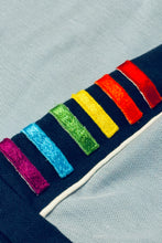 Cargar imagen en el visor de la galería, 1970’S AWANA MADE IN USA RAINBOW KNIT S/S B.D. SHIRT SMALL
