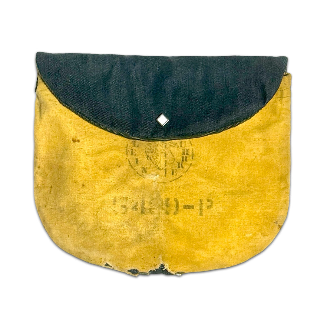 1960’S MASK KLEIN BUHRKE MADE IN USA REPAIRED SELVEDGE DENIM CANVAS LINEMAN WAIST BAG