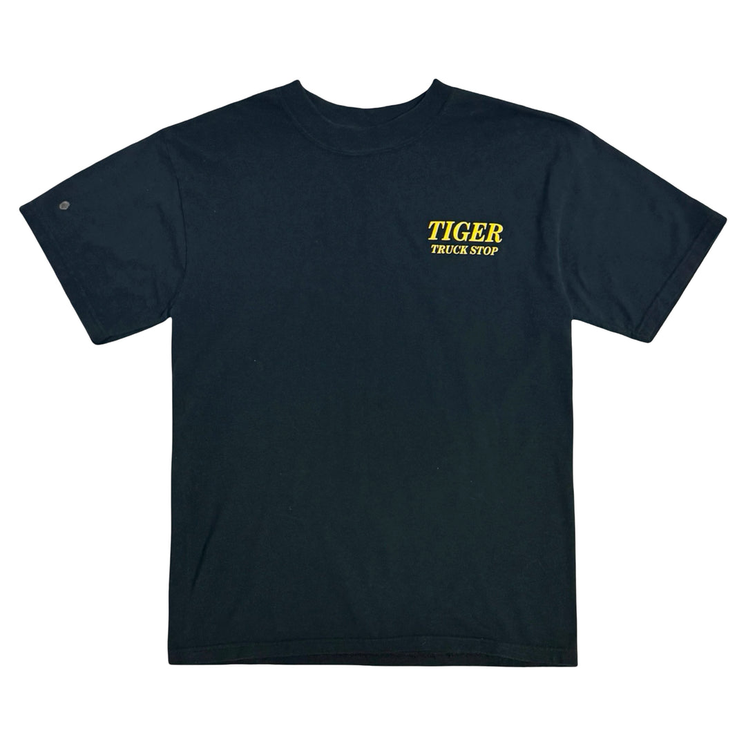 1990’S TIGER TRUCK STOP MADE IN USA FADED BLACK S/S T-SHIRT MEDIUM