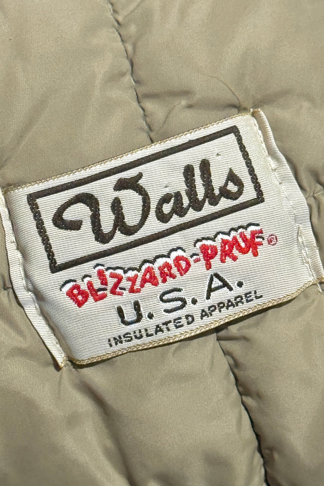 1990’S WALLS BIZZARD PRUF®️ MADE IN USA QUILTED WESTERN PUFFER VEST LARGE