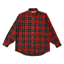 Load image into Gallery viewer, 1990’S LL BEAN MADE IN USA PLAID FLANNEL L/S B.D. SHIRT LARGE
