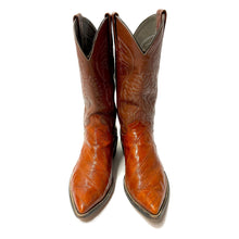 Load image into Gallery viewer, 1980’S CUSTOM EEL LEATHER POINTED TOE COWBOY BOOTS M11 W12
