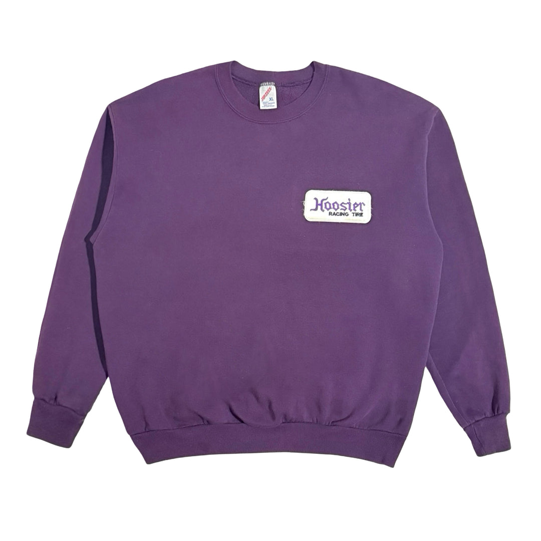 1990’S HOOSIER RACING MADE IN USA FADED PURPLE CREWNECK SWEATER X-LARGE