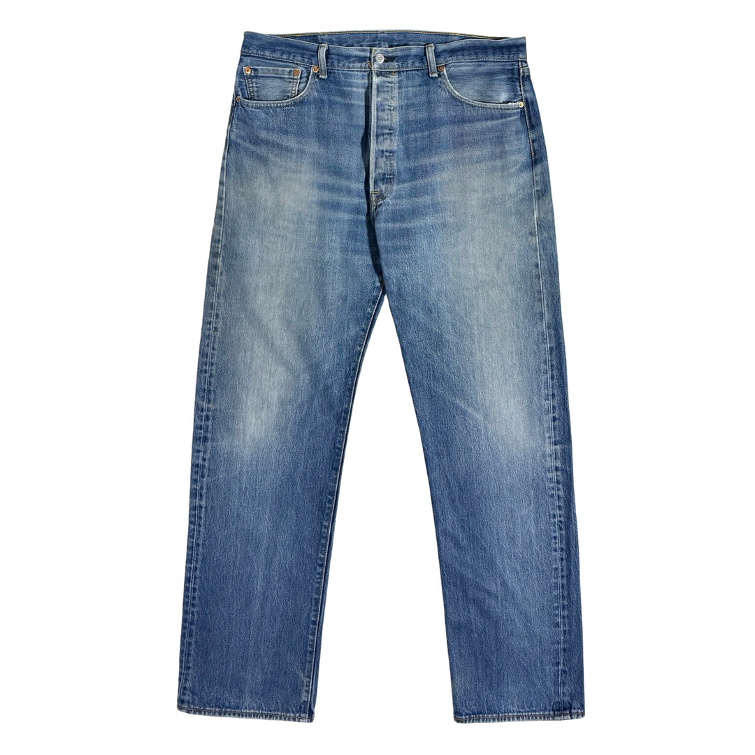 1990’S LEVI’S 501 PERFECT WASH FADED DENIM JEANS 38 X 36