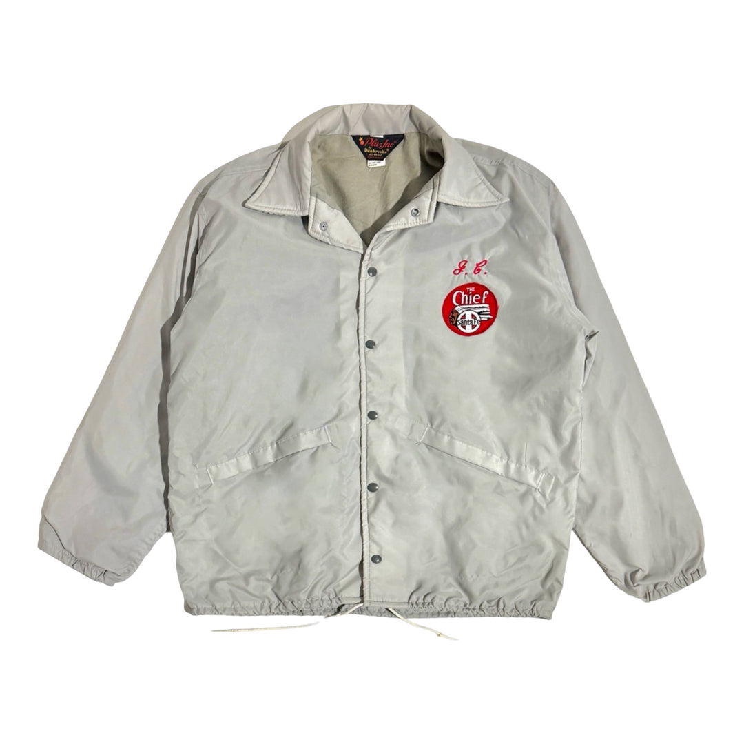 1970’S SANTA FE RAILWAYS MADE IN USA CROPPED “THE CHIEF” TRAIN RAILROAD COACHES JACKET LARGE
