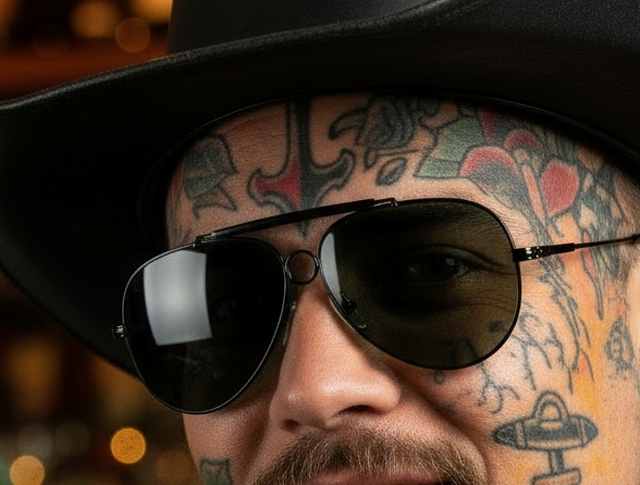 1970’S SHOOTER BLACK FRAME SMOKE LENSE AVIATOR SUNGLASSES