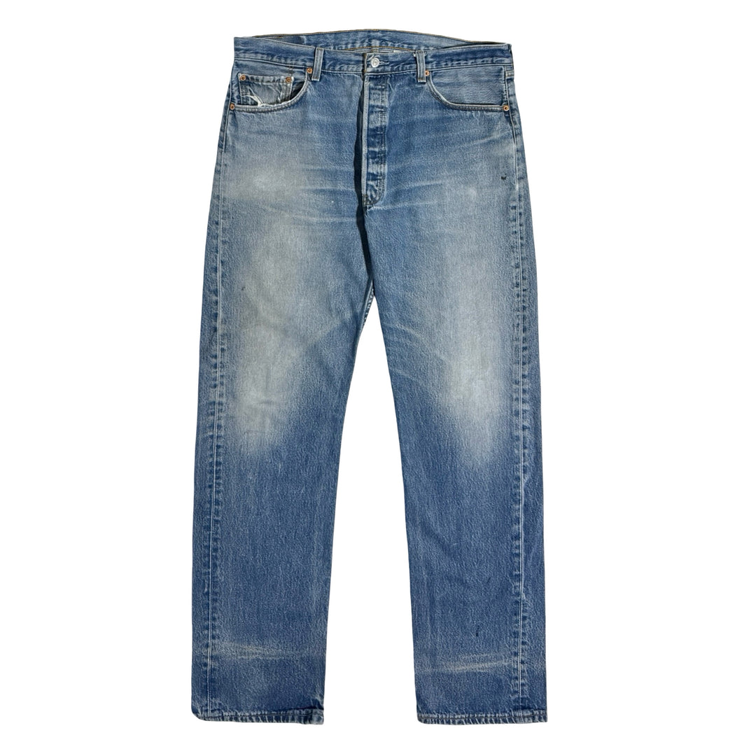 1990’S LEVI’S 501 PERFECT WASH FADED DENIM JEANS 36 X 36