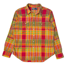 Cargar imagen en el visor de la galería, 2000’S POLO RALPH LAUREN PLAID WESTERN PEARL SNAP L/S B.D. SHIRT LARGE
