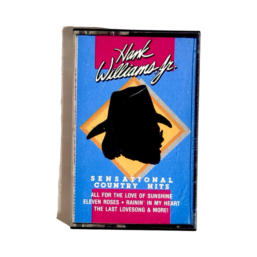 HANK WILLIAMS JR SENSATIONAL COUNTRY HITS CASSETTE TAPE