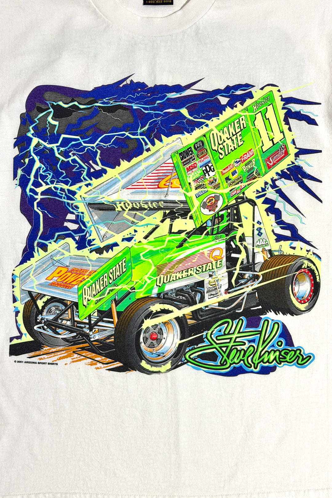 1990’S STEVE KINSER 11 SPRINT CAR RACING MADE IN USA S/S T-SHIRT LARGE
