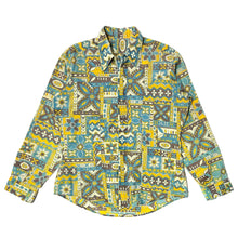 Load image into Gallery viewer, 1970’S PATTERNED HIPPY L/S B.D. SHIRT MEDIUM
