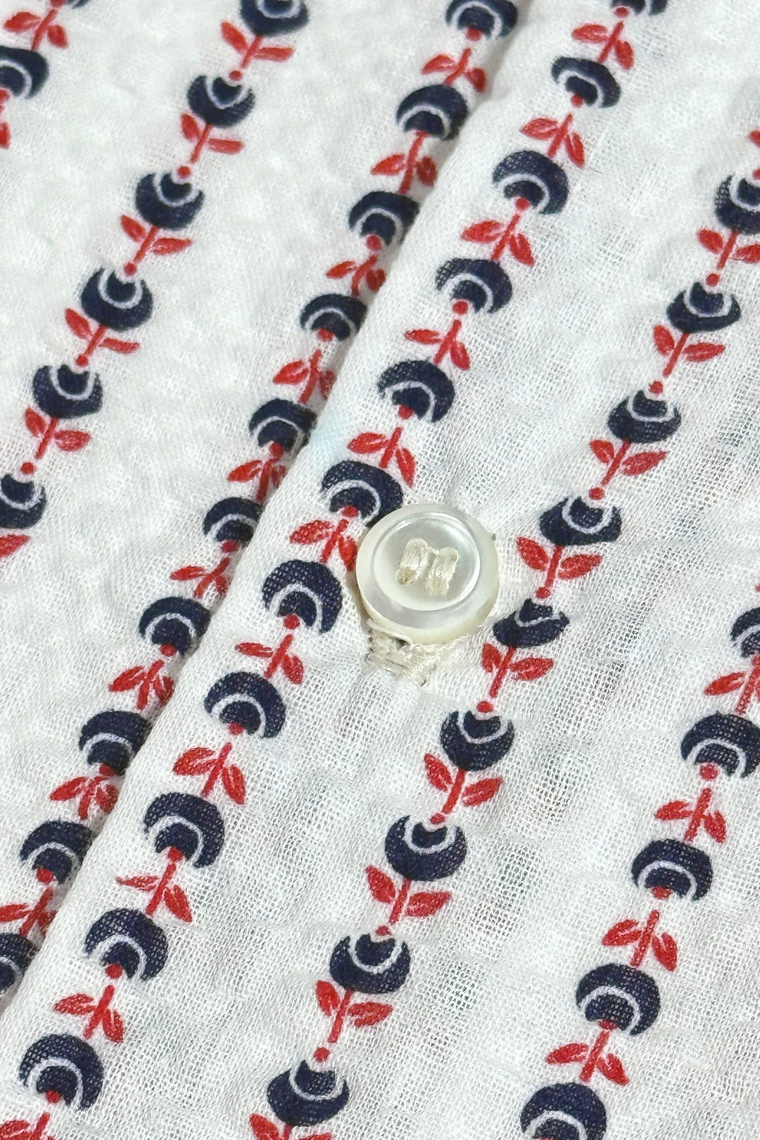 1960’S MASK HANDMADE FLORAL PRINTED SEERSUCKER SUMMER SET M/L