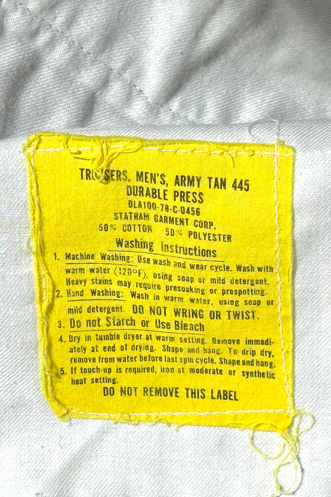 1970’S US ARMY MADE IN USA TAN 445 HIGH WAISTED KHAKI TROUSERS PANTS 30 X 30