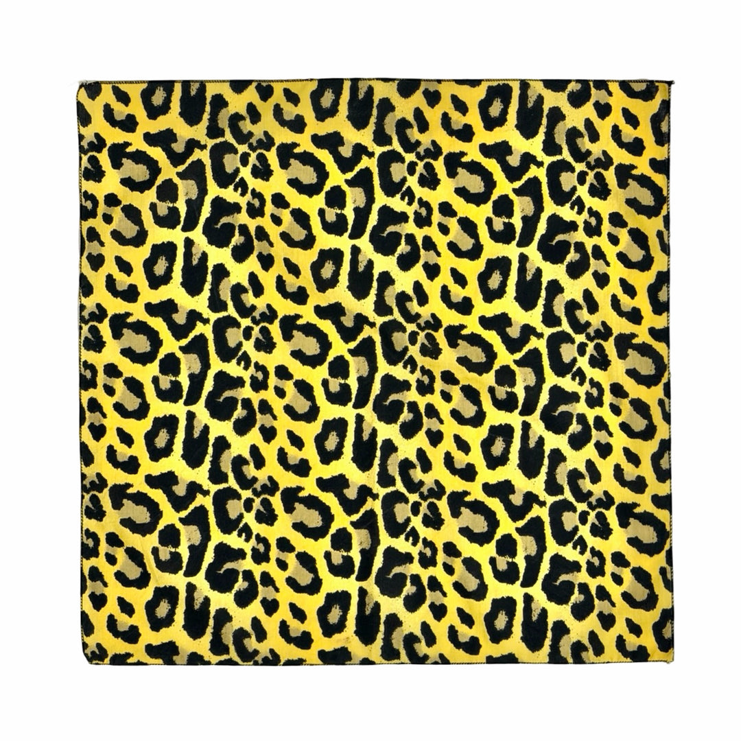 1980’S YELLOW LEOPARD PRINT BANDANA