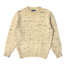 Load image into Gallery viewer, 1970’S PENDLETON MADE IN USA SPECKLE WOOL CABLE KNIT SWEATER LARGE
