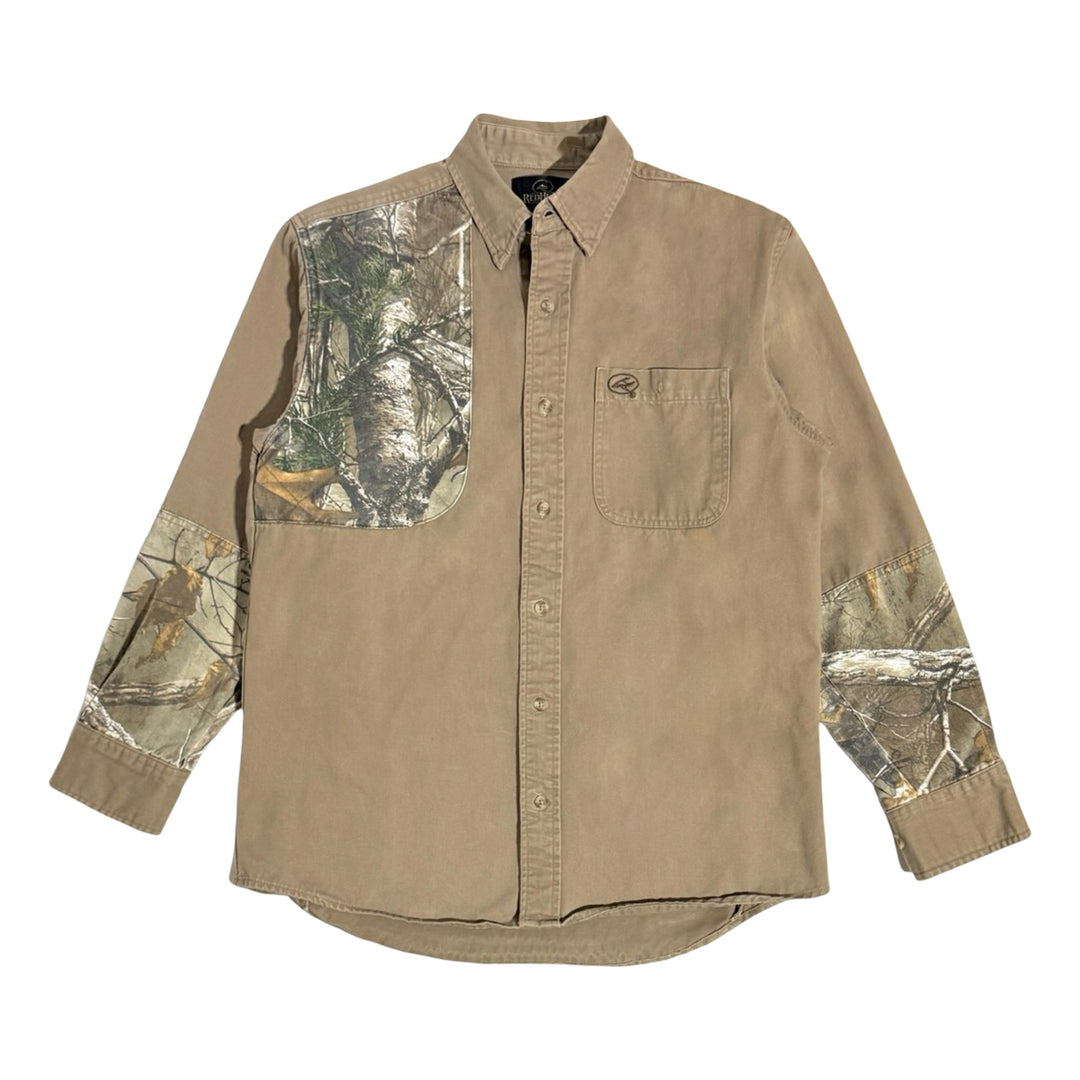 1990’S REDHEAD MADE IN USA HUNTING CAMO TWILL L/S B.D. SHIRT X-LARGE