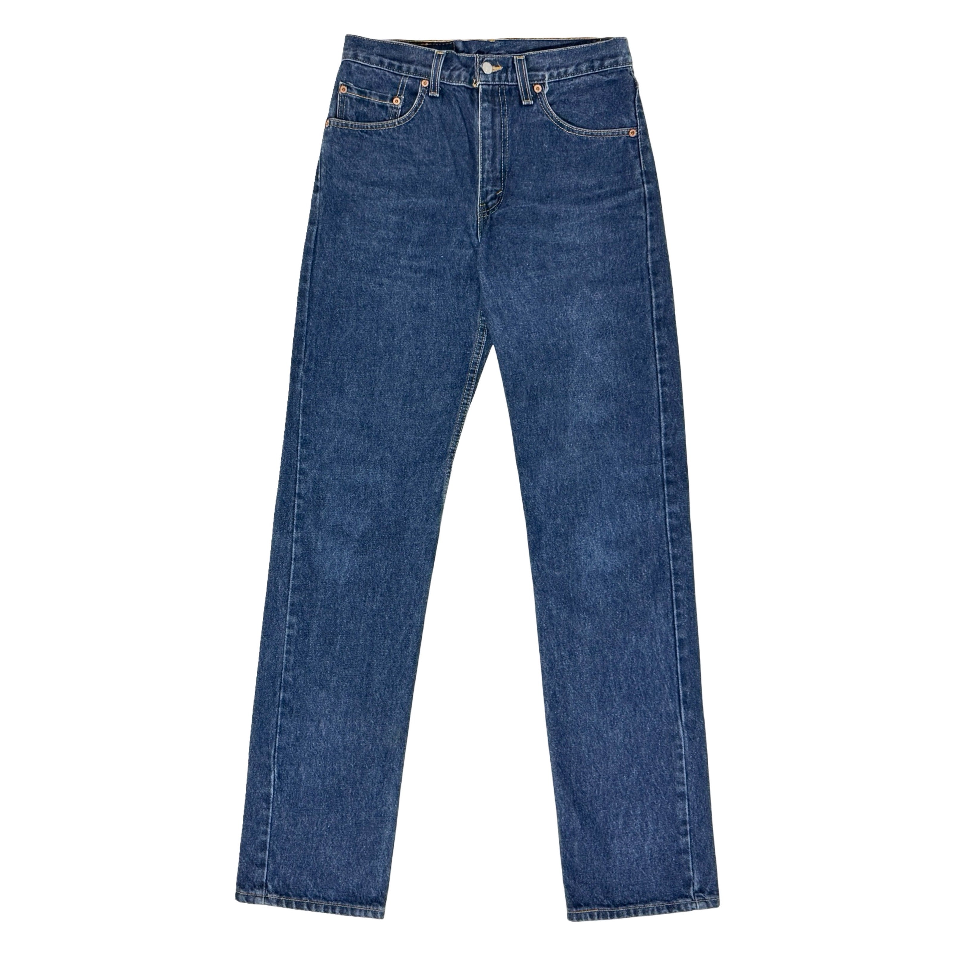 1980'S LEVI'S MADE IN USA 505 DARK WASH STRAIGHT LEG DENIM