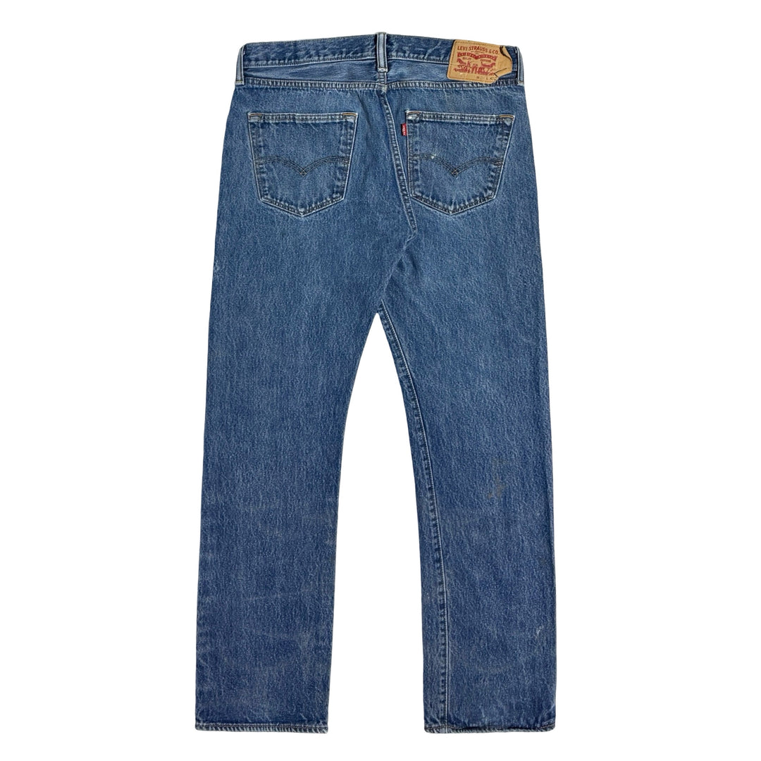 1990’S LEVI’S 501 PERFECT WASH FADED & PAINT DENIM JEANS 34 X 32