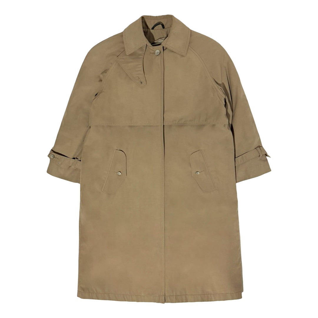 1970’S EDDIE BAUER UNION MADE IN USA QUILTED GOOSE DOWN LINED TRENCH COAT MEDIUM