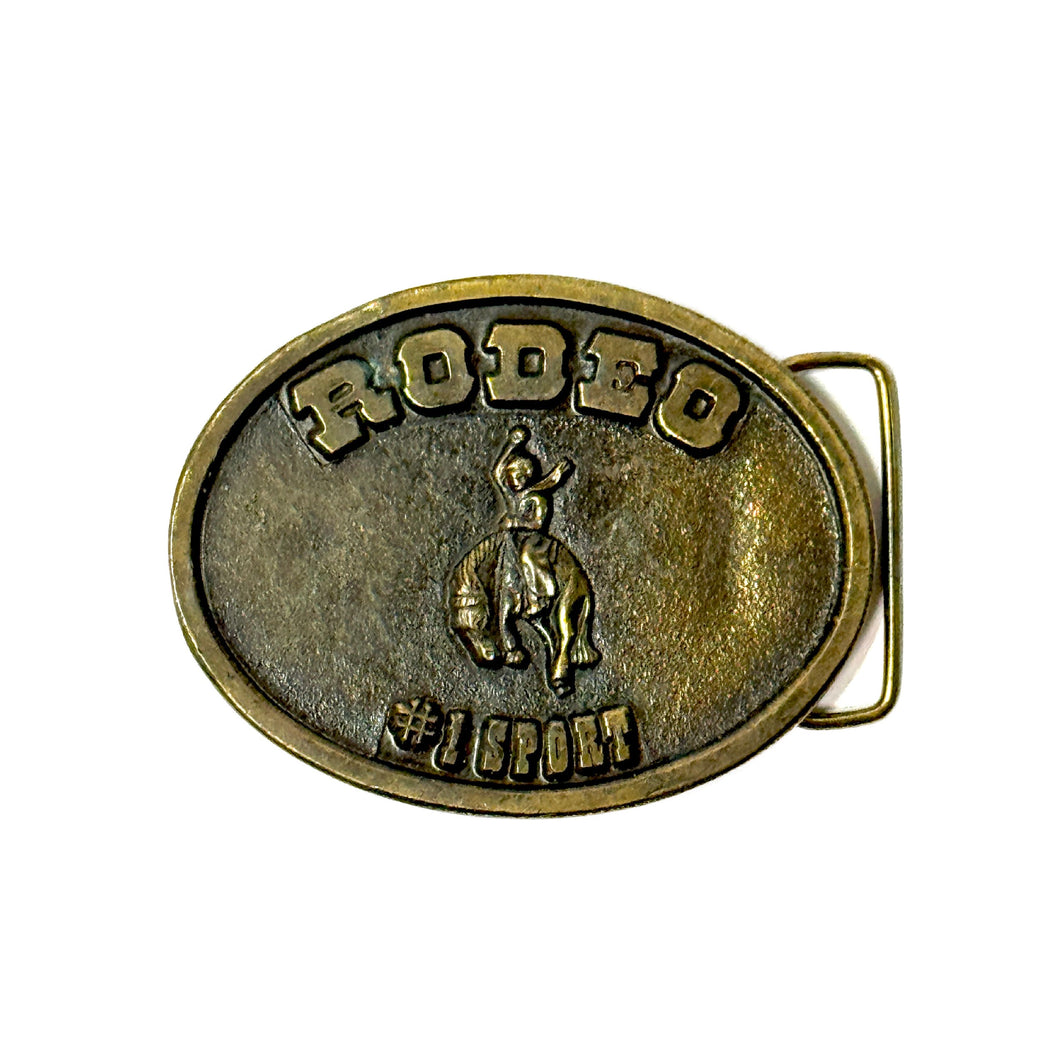 1970’S KOLEACO MADE IN USA CASTED RODEO BELT BUCKLE