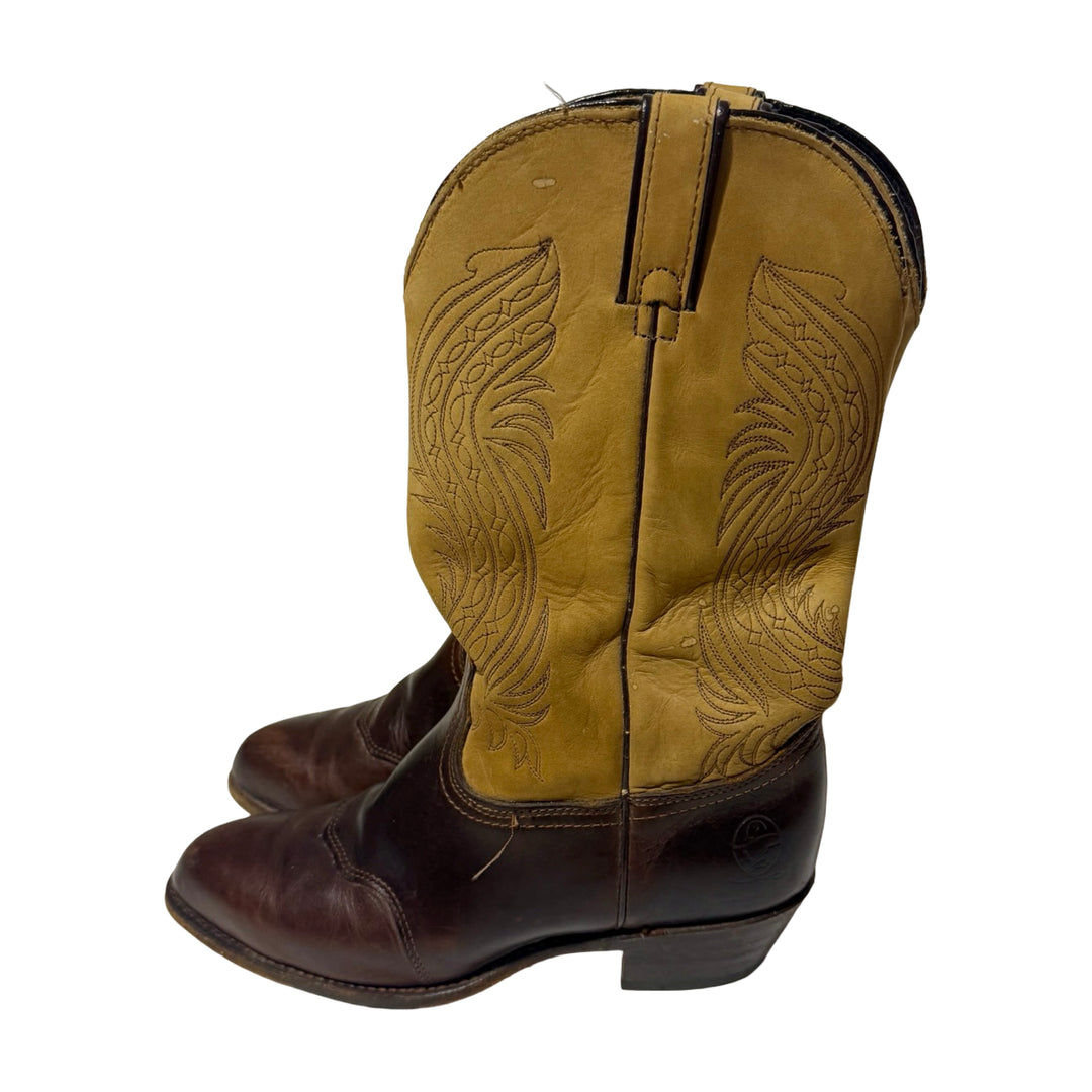 1990’S DURANGO MADE IN USA TWO TONE EMBROIDERED COWBOY BOOTS 9