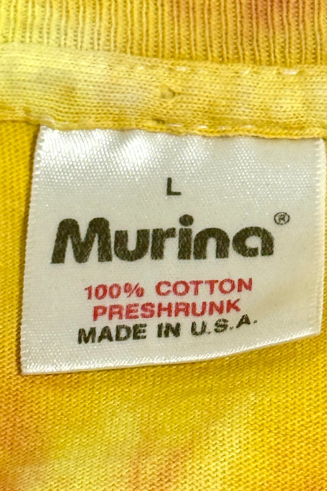 1990’S TAOS MADE IN USA CROPPED TIE DYE L/S T-SHIRT LARGE