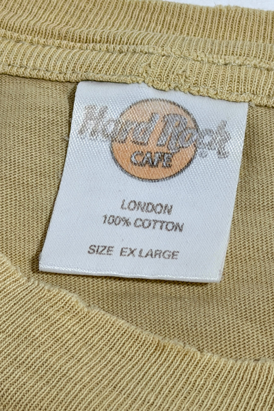 1990’S HARD ROCK LONDON MADE IN ENGLAND THRASHED &amp; FADED S/S T-SHIRT LARGE