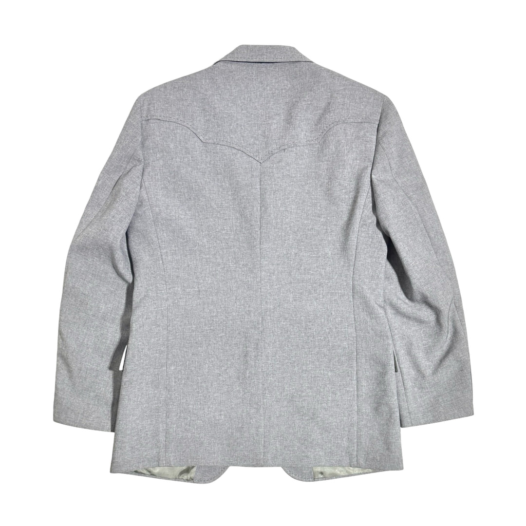 1970’S H BAR C MADE IN USA MARLED GRAY WESTERN SUIT JACKET BLAZER 40 R