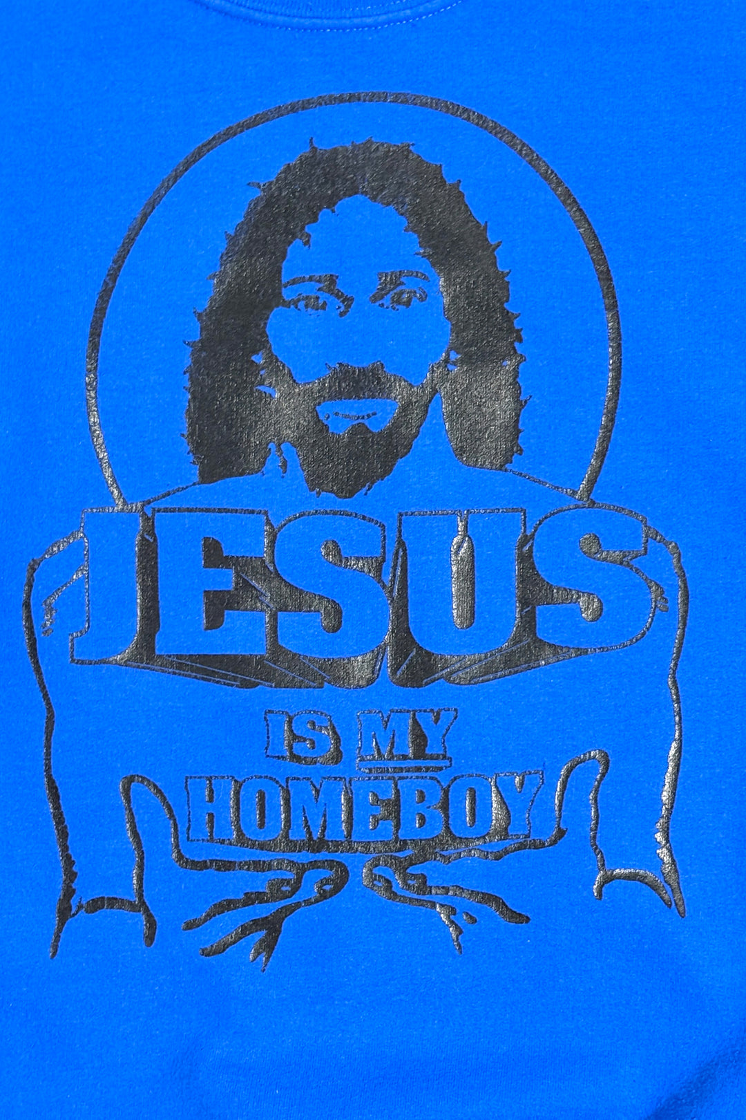 2000’S Y2K JESUS IS MY HOMEBOY BRUSHED FLEECE CREWNECK SWEATER XXL