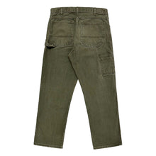 Load image into Gallery viewer, 1990’S DICKIES FADED CANVAS OLIVE CARPENTER PANTS 34 X 30

