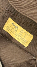 Load image into Gallery viewer, 1970’S WRANGLER MADE IN USA WRANCHER BROWN BOOTCUT WESTERN PANTS 34 X 34
