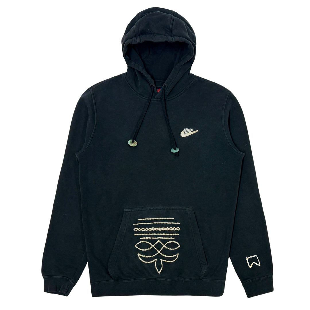 MASK X NIKE WESTERN CHAINSTITCHED BLACK HOODED SWEATSHIRT MEDIUM