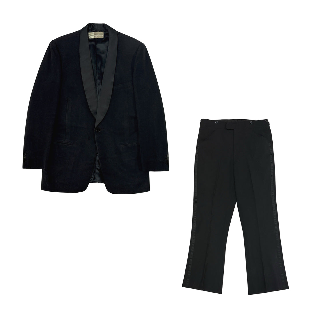 1970’S LAFAYETTE MADE IN FRANCE FLARED LEG DISCO 🪩 TUXEDO SUIT 40R