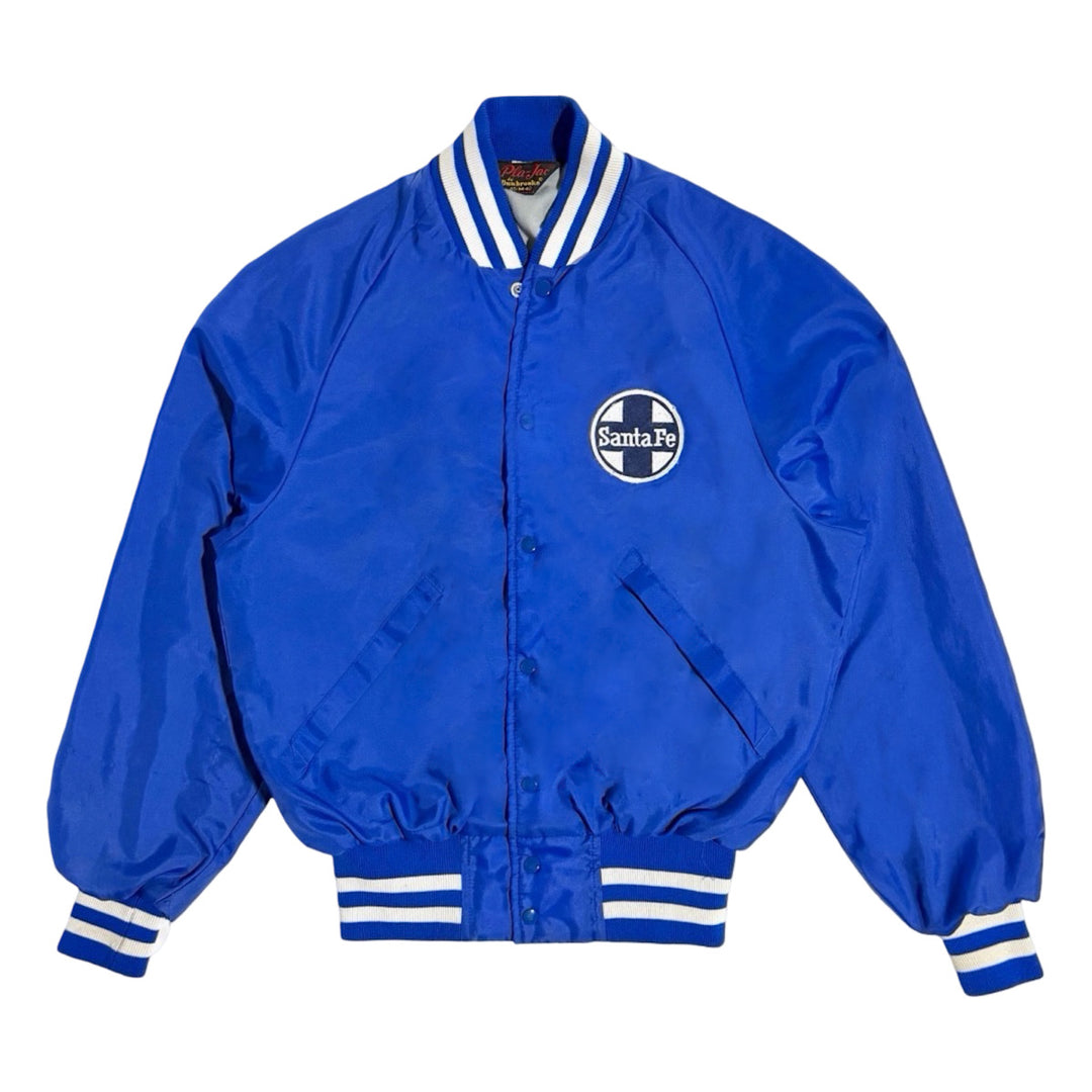1960’S SANTA FE RAILWAYS MADE IN USA CROPPED RAGLAN SLEEVE BASEBALL JACKET LARGE