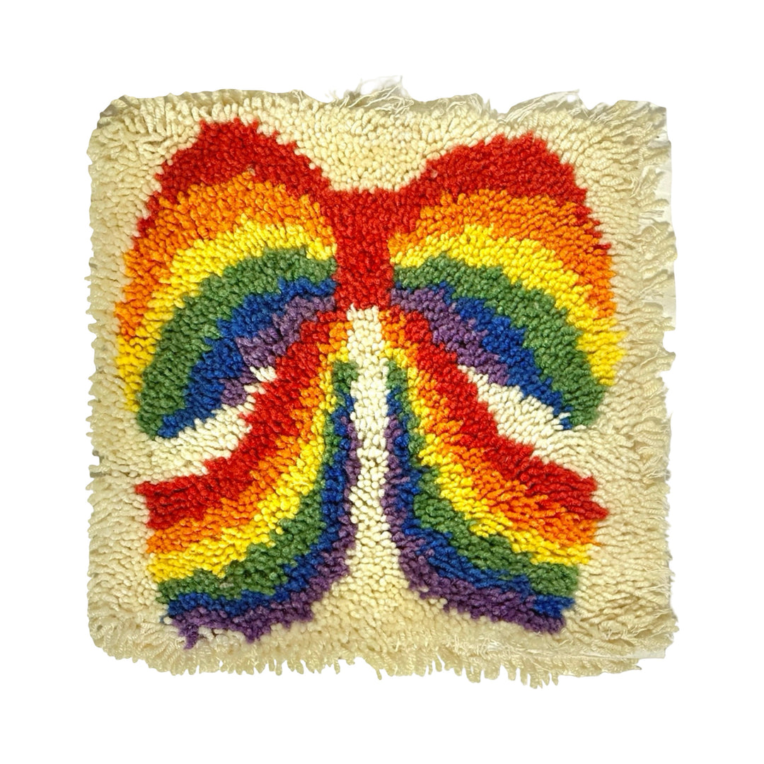 1970’S RAIN•BOW 🌈 MADE IN USA 15” X 15” HANDMADE WALL ART