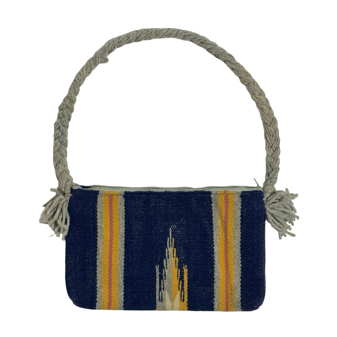 1980’S CHIMAYO WEAVING MADE IN USA HANDMADE BRAIDED SLING HANDBAG