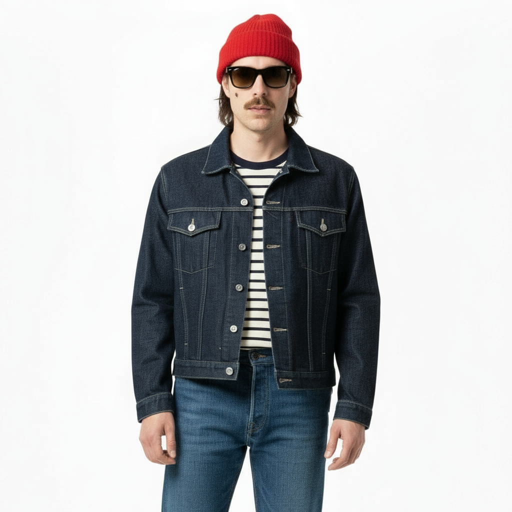 1990’S GUESS USA MADE IN USA ONE WASH TYPE 3 DENIM TRUCKER JACKET MEDIUM