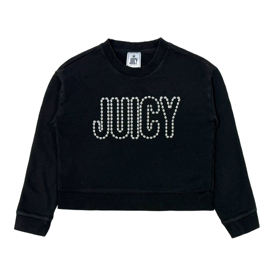 2000’S JUICY COUTURE CROPPED CREWNECK FLEECE SWEATER WOMEN’S MEDIUM