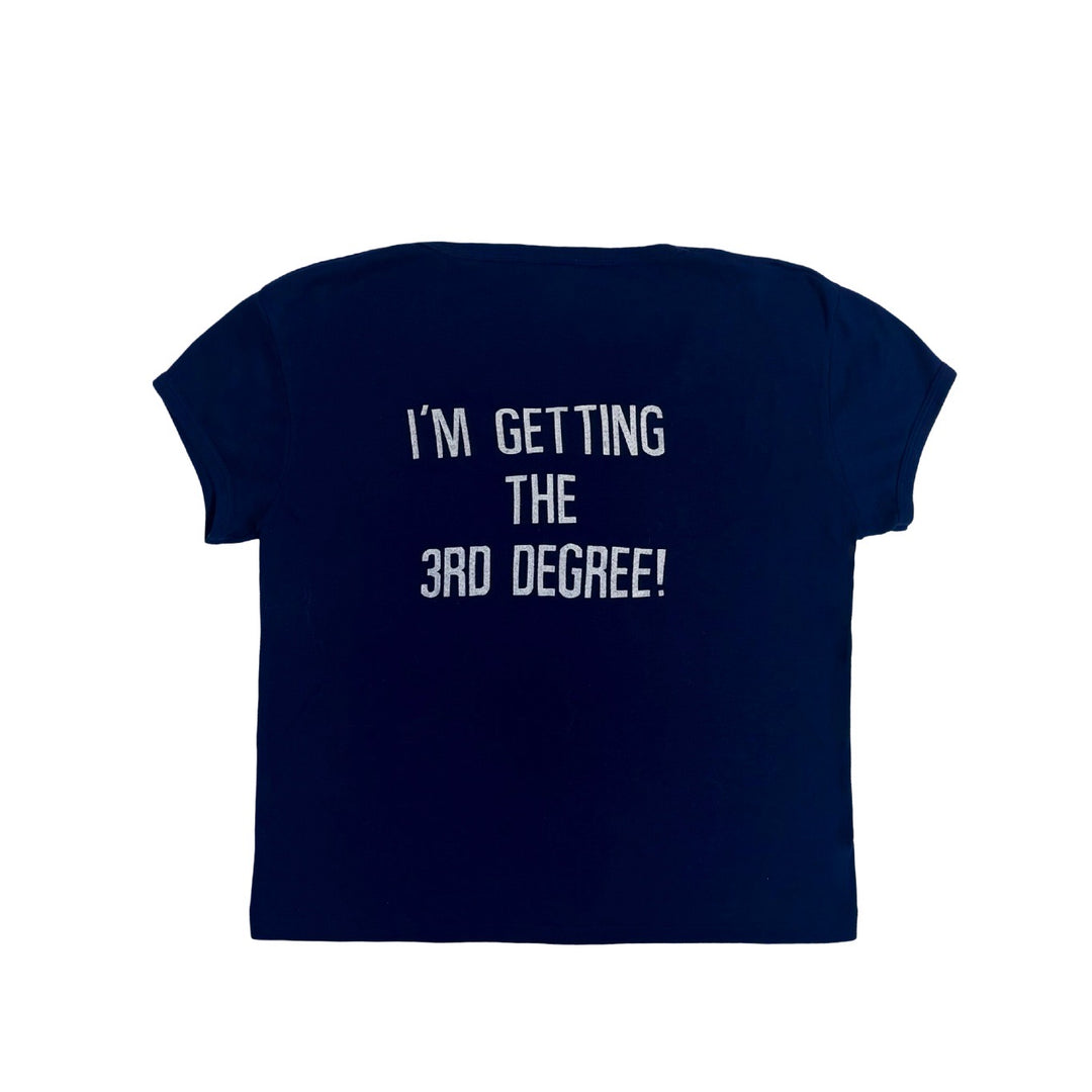 CLASS OF 1983 “I’M GETTING THE 3RD DEGREE” COLLEGIATE NAVY BLUE SHIRT LARGE