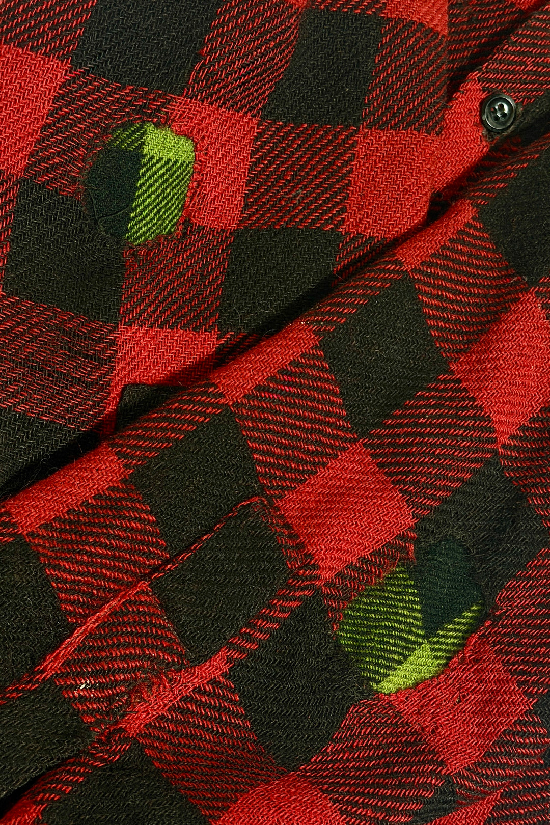 Elbow patch detail with moth hole repair