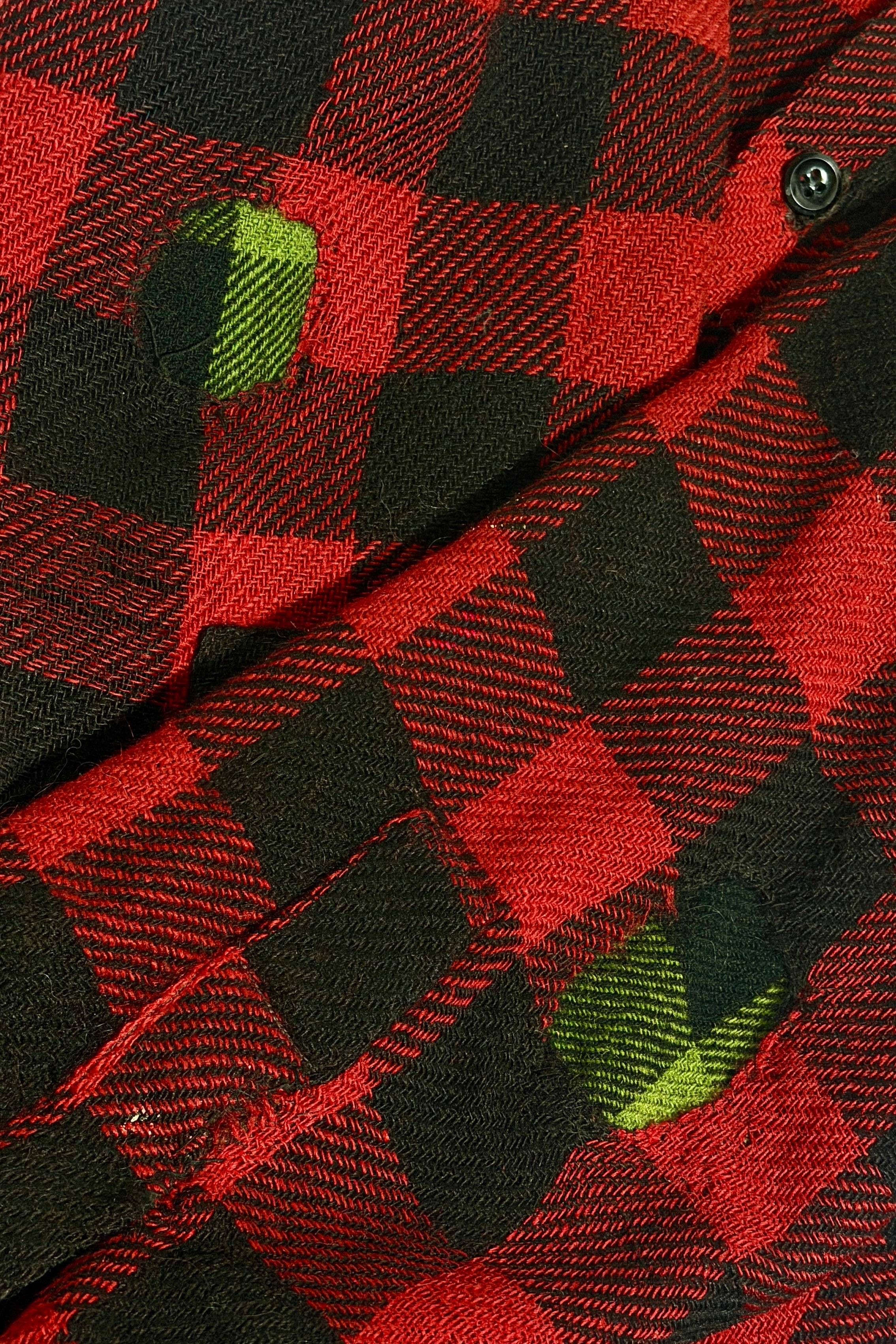 Elbow patch detail with moth hole repair