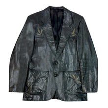 Load image into Gallery viewer, 1970’S J SULLY MADE IN USA WESTERN LEATHER SUIT JACKET BLAZER MEDIUM
