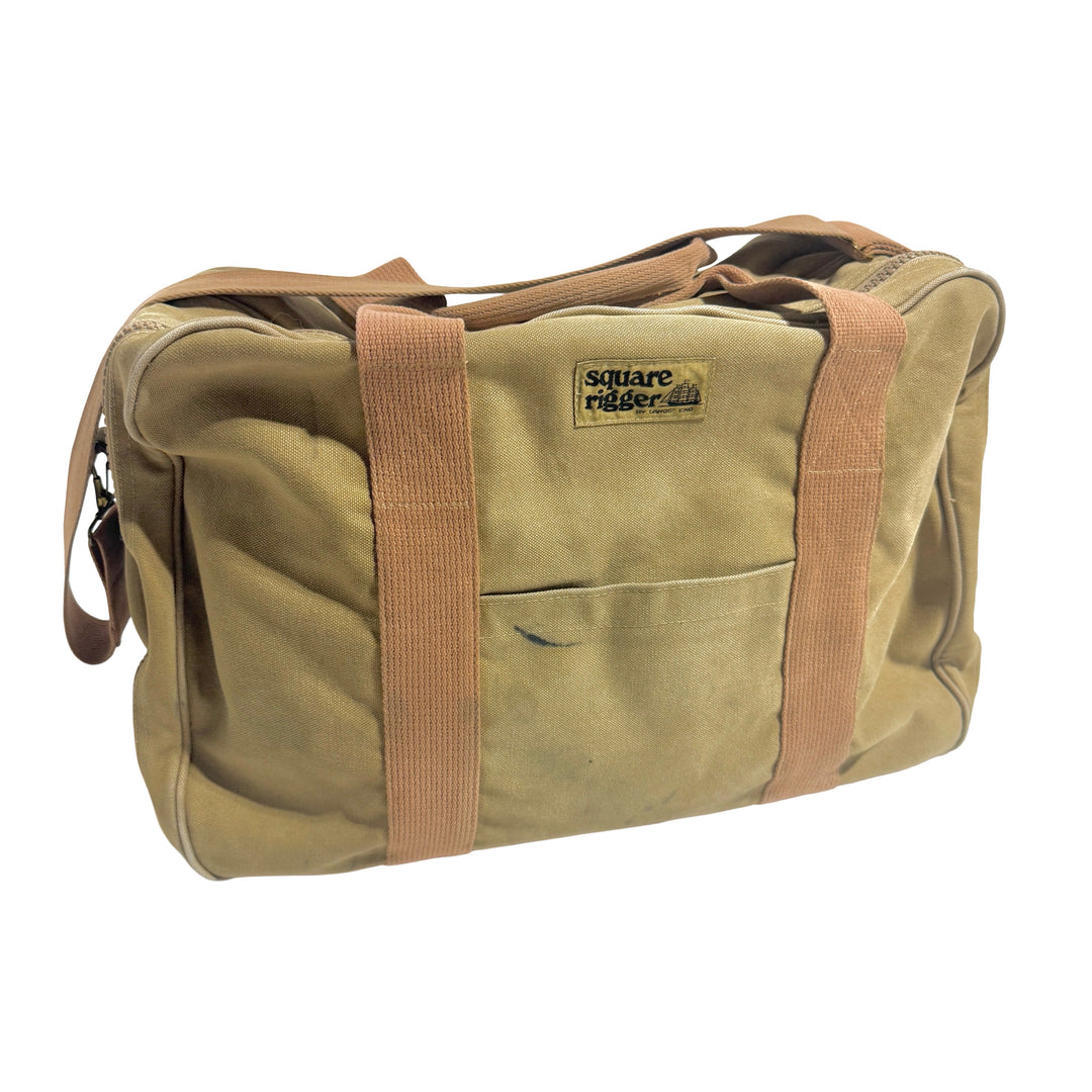 1980’S LANDS’ END MADE IN USA SQUARE RIGGER ®️ CANVAS LUGGAGE BAG