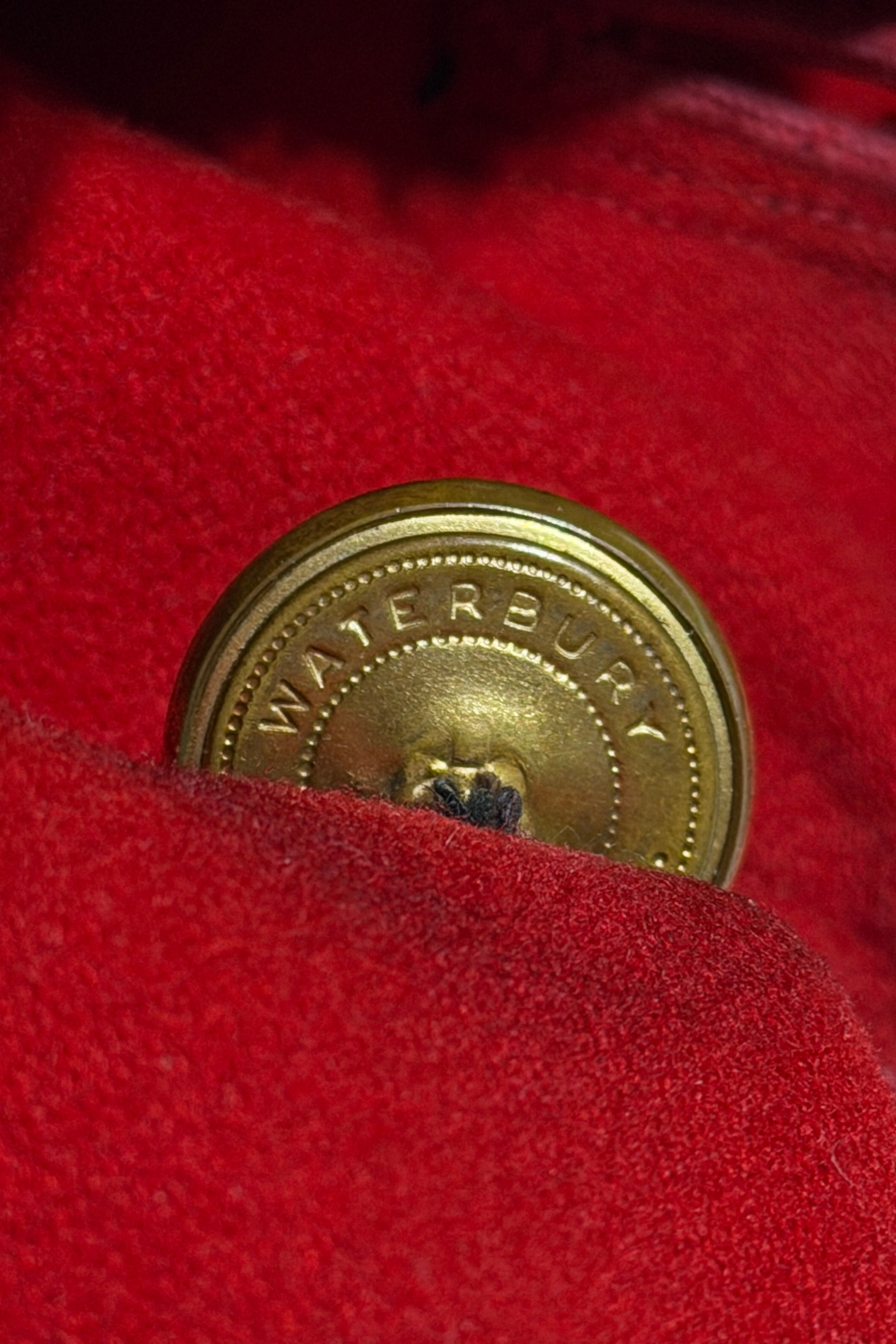 Waterbury Button Co. brass button detail