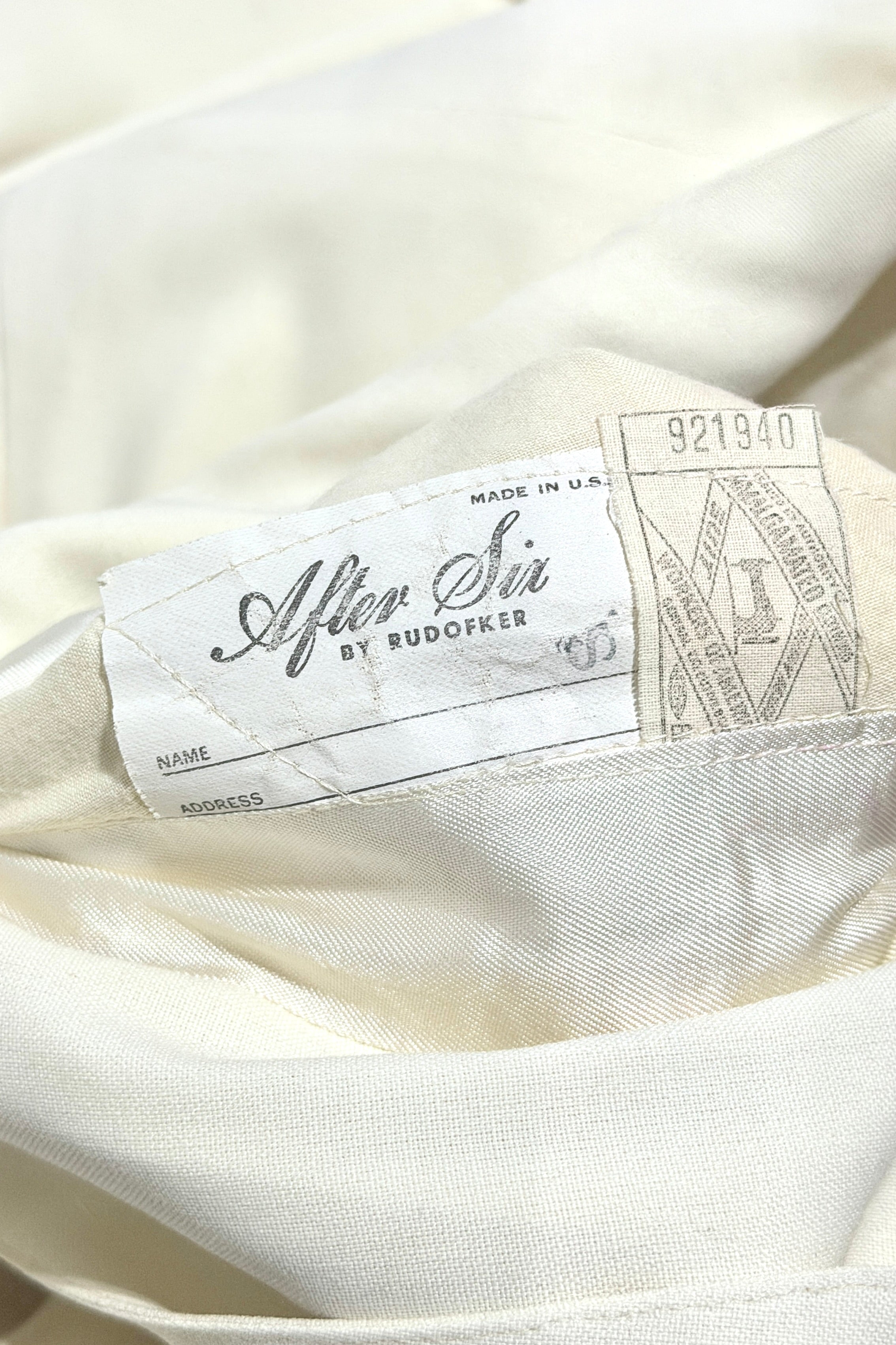 After Six by Rudofker interior union label detail